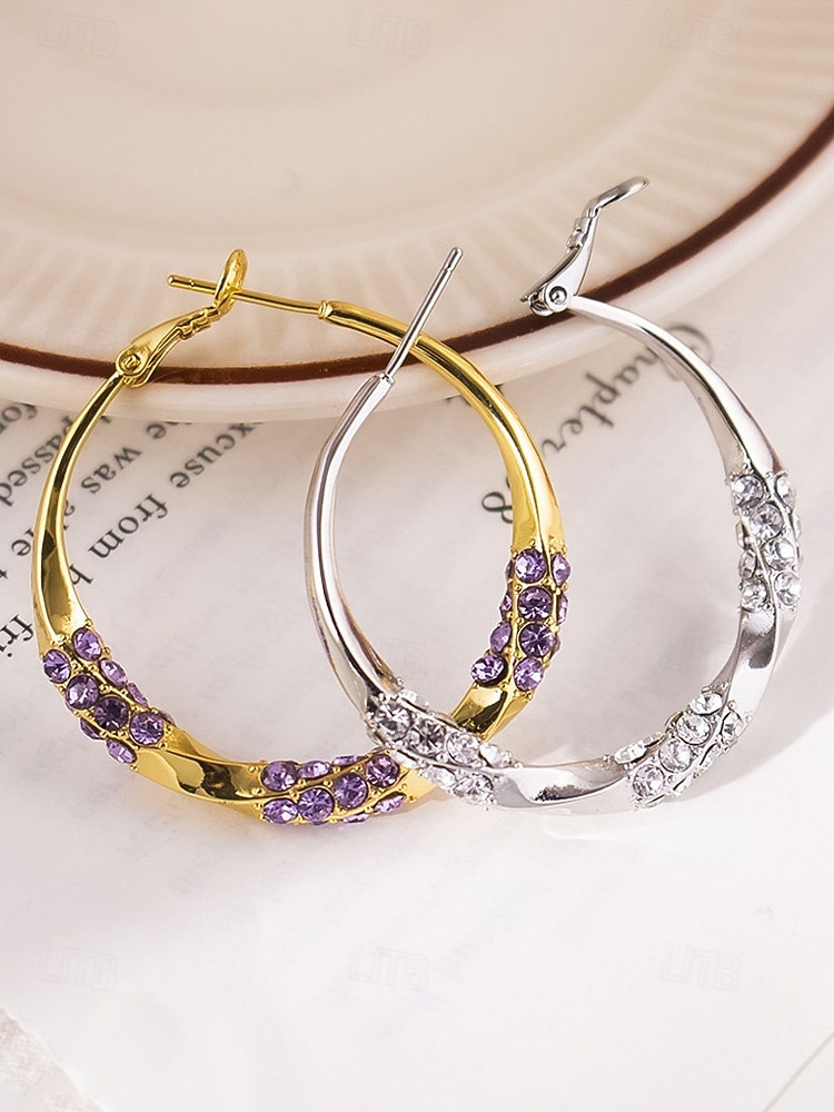 Damörhängen med strassutsmyckning, flera färger, legeringsmaterial, perfekta för bröllop och fester 2026 - $9.99 –P7