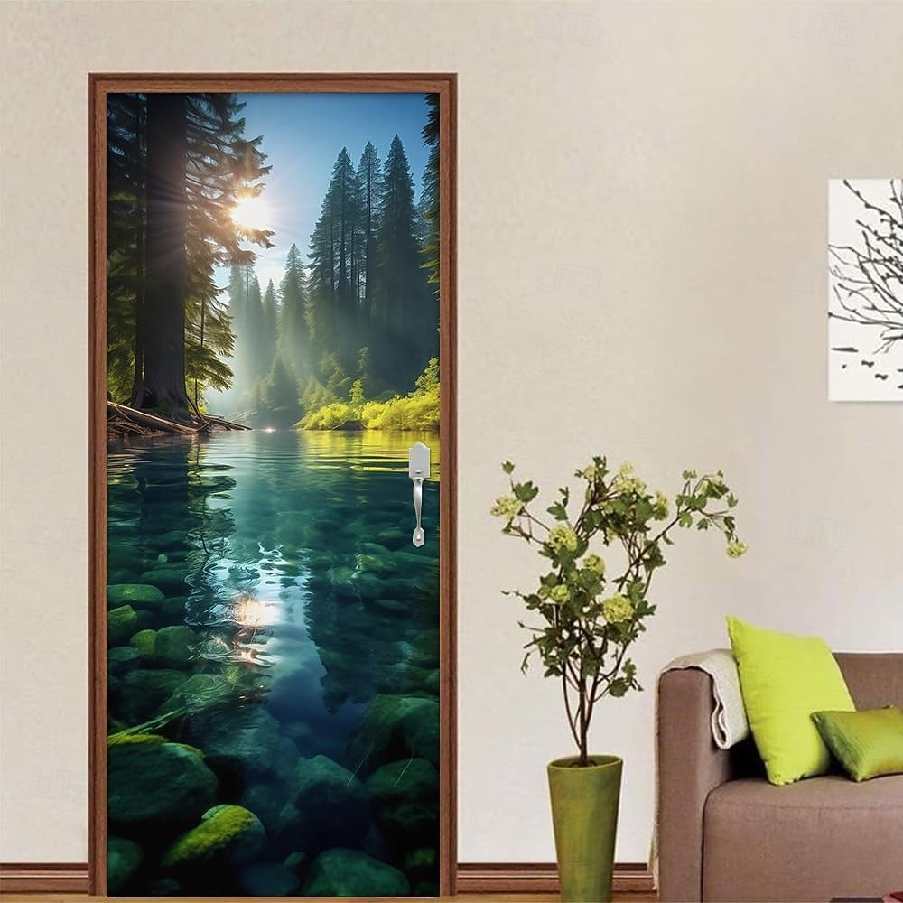 natura foresta sentiero porta striscione sentiero di luce solare attraverso parete arazzo paesaggio 3d scenario per camera da letto corridoio arredamento casa del 2026 a $17.99 –P9