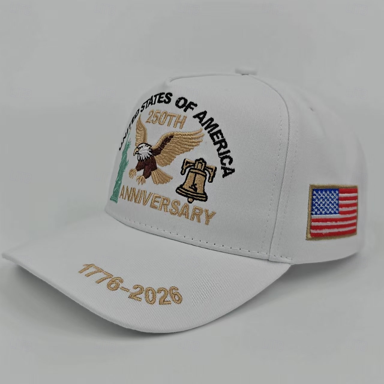 Casquette brodée commémorative du 250e anniversaire des États-Unis (1776-2026), aigle et statue de la Liberté &cloche, casquette de baseball patriotique avec écusson drapeau américain, commémoration de 2026 ? $21.99 –P13