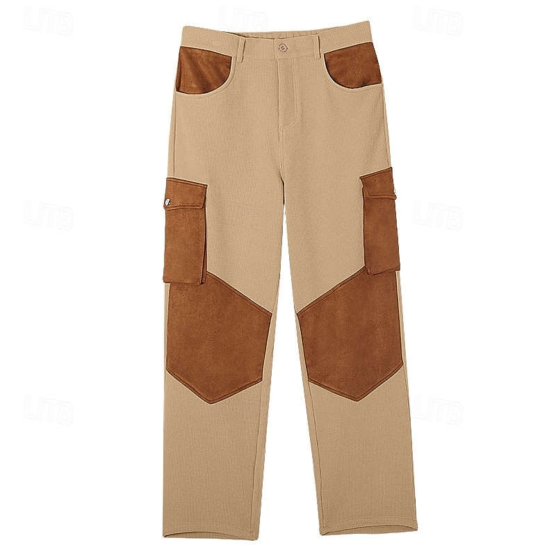 Ανδρικά Βάφλα Παντελόνια με τσέπες Παντελόνια Casual παντελόνι Τσέπη Ελαστική μέση Πολλαπλή τσέπη Σκέτο Άνεση Moale Πλήρες μήκος Causal Καθημερινά ΕΞΩΤΕΡΙΚΟΥ ΧΩΡΟΥ Διακοπές Μοντέρνα Μαύρο Πράσινο Χακί 2026 - $21.49 –P5