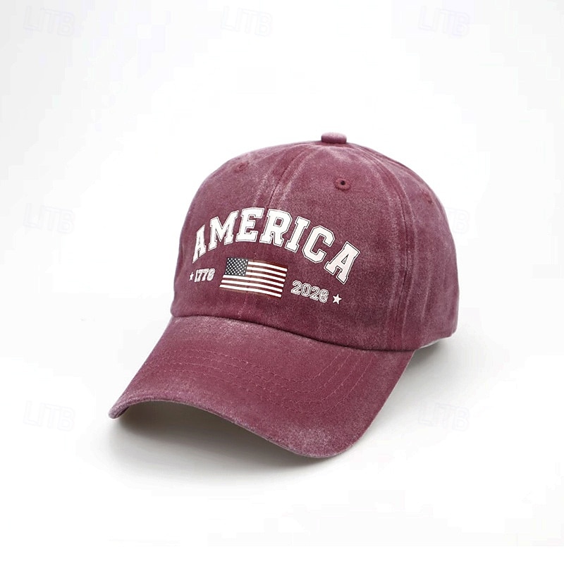 Boné de Baseball Estátua da Liberdade Bandeira americana Sino da Liberdade Retro Vintage Herança Patriótico 1776-2026 para Unisexo Adulto Lavagem com ácido  para Dia da Independência 4 de julho Ao ar de 2026 por $15.49 –P6