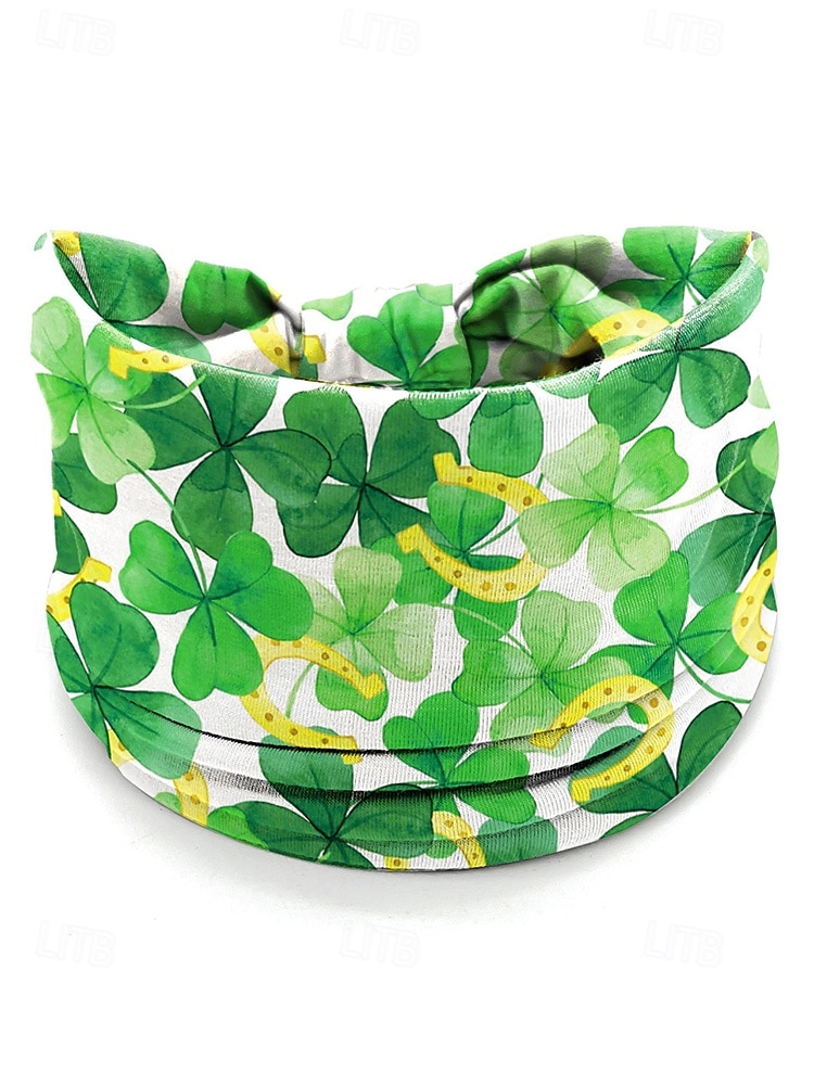 Damhårband med polyestertryck, flermönster med shamrockmönster för St. Patricks dag, stretchig och andningsbar festivalstil för högtidsfiranden, parader och vardagskläder 2026 - QAR 30.48 –P6