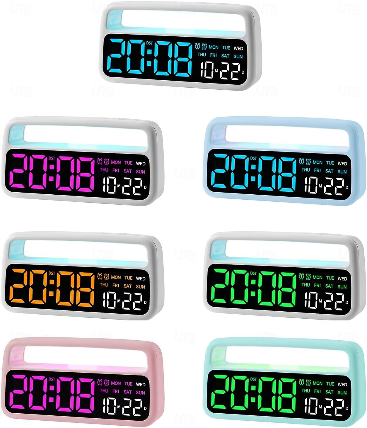 Digitaler Wecker für Wohnzimmer und Schlafzimmer mit großer, dimmbarer und lauter Alarmfunktion, Wochentagsanzeige und LED-Digitalanzeige. 2026 - $26.99 –P6