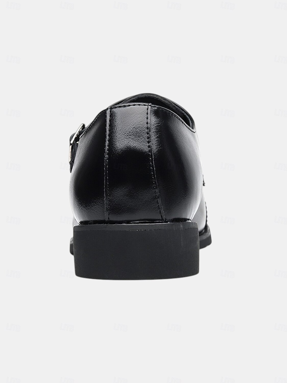 Sapatos sociais masculinos de couro sintético marrom com tira dupla de monge e detalhes brogue, estilo clássico para casamento, uso formal e empresarial de 2026 por $54.99 –P3