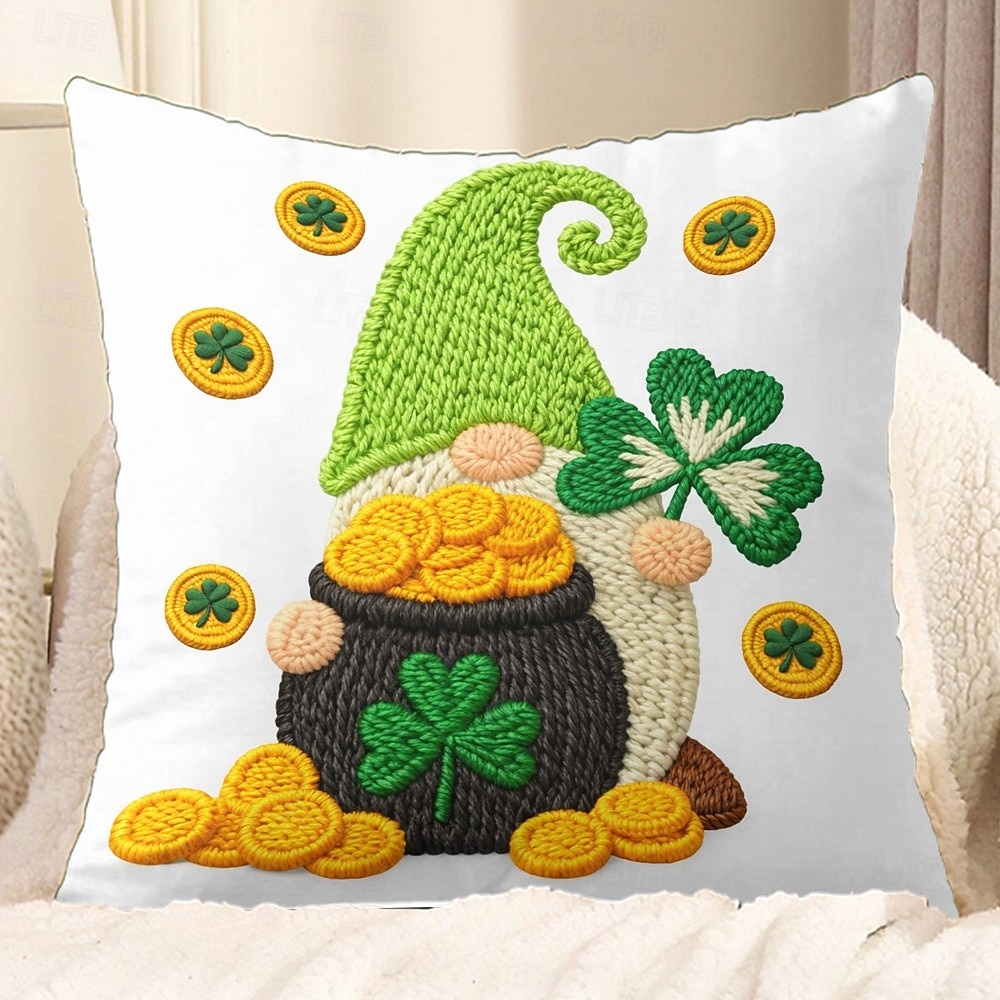 1 kpl Sametti Tyynynpäälinen, Painettu Yksinkertainen Vapaa-aika Neliö Vetoketju perinteinen Klassikko 2026 - $7.99 –P1