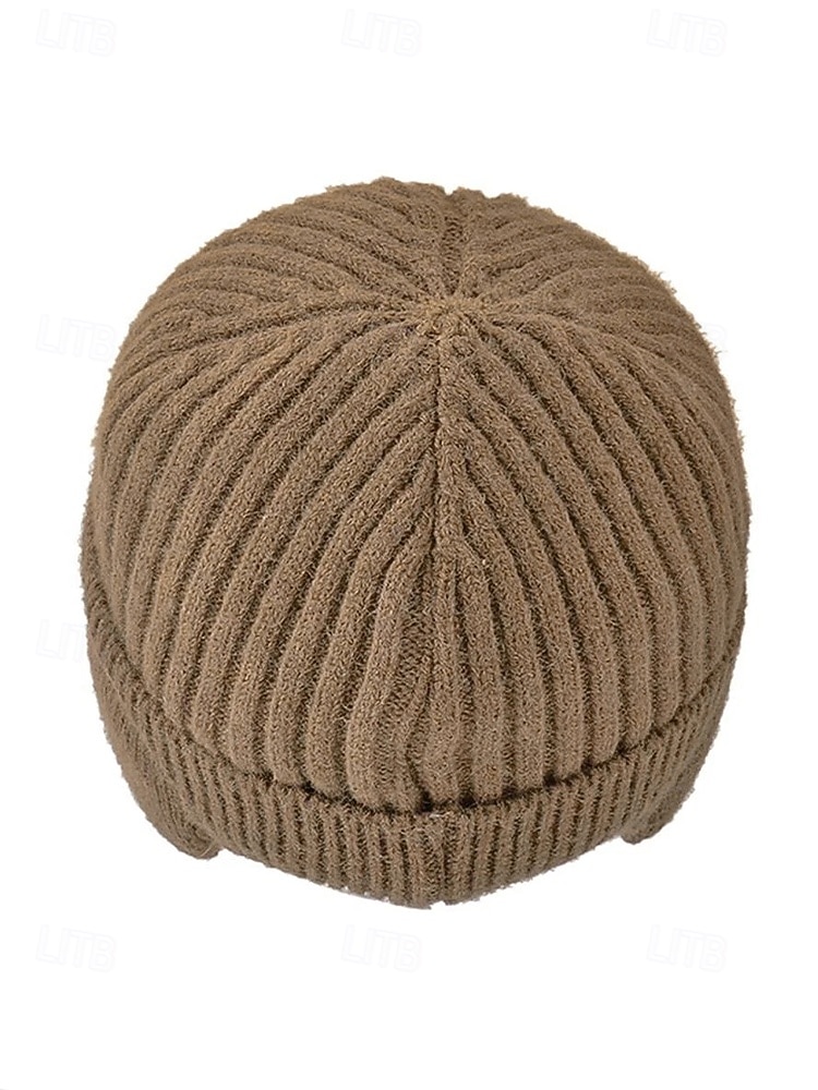 Cappello da uomo in maglia con paraorecchie – vari colori, materiale in maglia di poliestere, caldo e comodo per gli sport invernali e le attività all'aperto del 2026 a $9.99 –P7