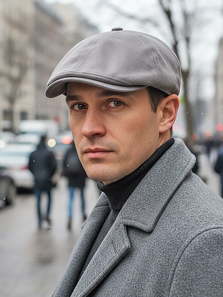 Heren suède platte pet in diverse kleuren, klassieke newsboy-pet, comfortabel en stijlvol, perfect voor casual en semi-formele gelegenheden. 2026 - $11.99 –P1