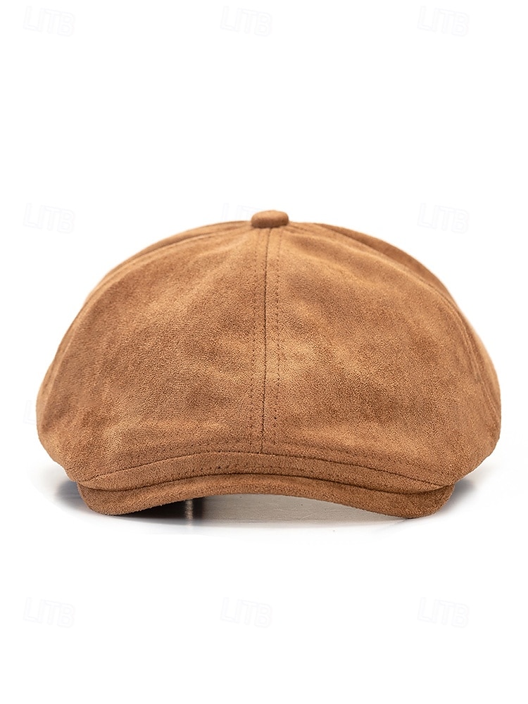 Heren suède platte pet in diverse kleuren, klassieke newsboy-pet, comfortabel en stijlvol, perfect voor casual en semi-formele gelegenheden. 2026 - $11.99 –P5