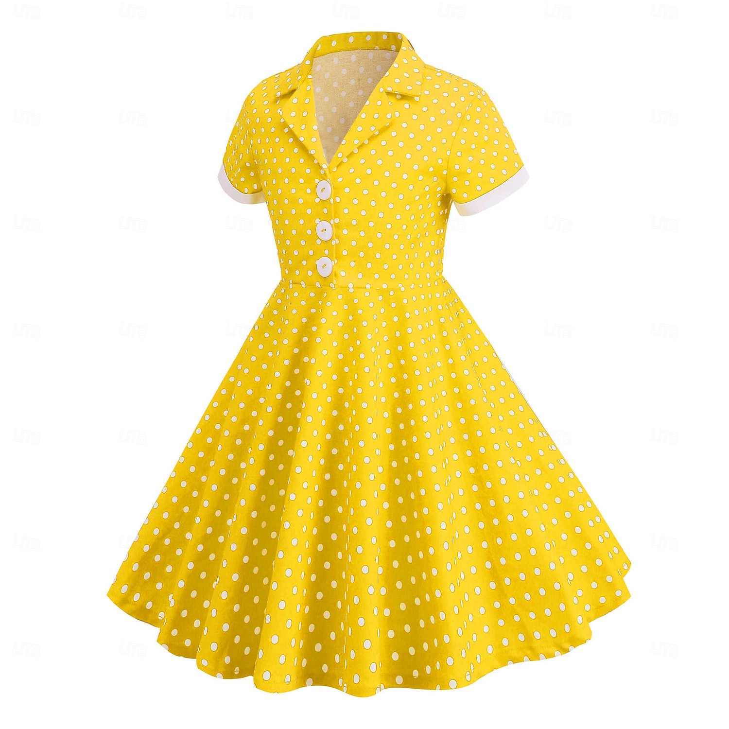 1950s Retro Vintage Rockabilly Midi Swing Dress Flare Dress Short Sleeves Polka dots Fit & Flare Swing Fancy Dress Girls' Carnival Masquerade Vacation Dailywear Kid's Dress Homecoming Dresses Spring 2026 - $35.99 –P11