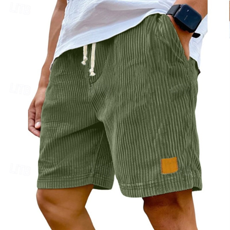 Per uomo Pantaloncini Estivi Pantaloncini casual Pantaloncini di velluto a coste Tasca Coulisse Elastico in vita Semplice Comodità Traspirante Corto All'aperto Vacanza Canotta sportiva Casual Nero del 2026 a $20.99 –P4