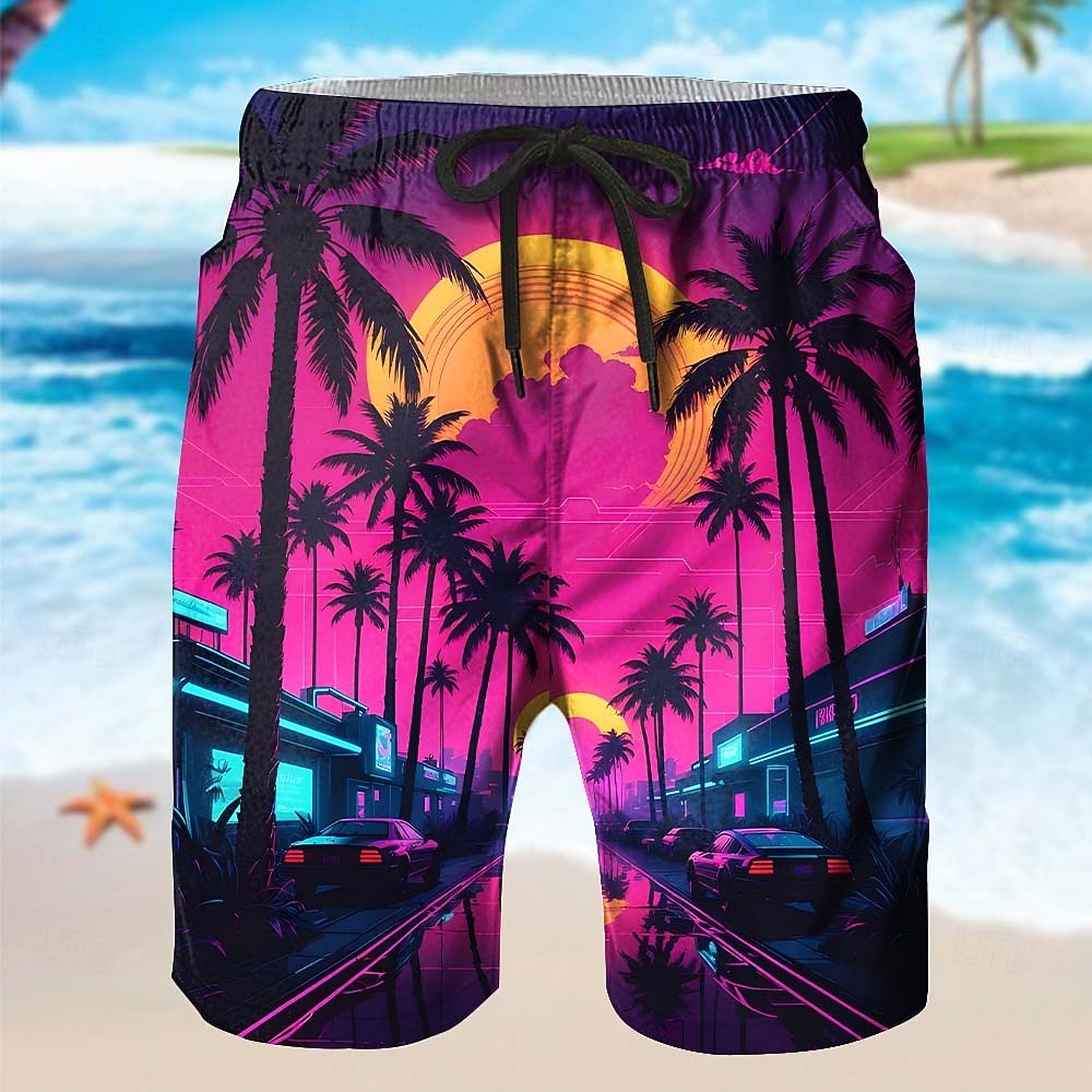 Per uomo Albero di Cocco Natura e paesaggi Piante Tropicali Pantaloncini da tuta Shorts da Spiaggia Pantaloncini in spugna Misura del girovita medio Hawaiano Vacanza al Mare Coulisse Elastico in vita del 2026 a $20.99 –P2