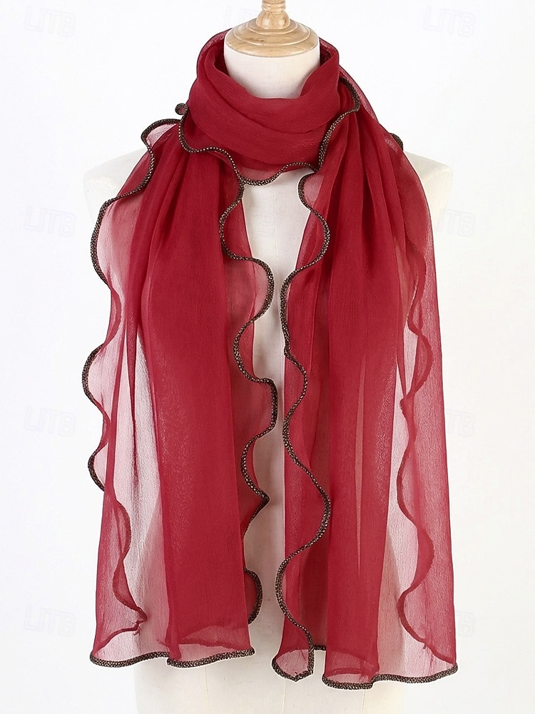 Lenço feminino leve em poliéster – várias cores, design macio e elegante, ideal para férias e uso casual no dia a dia. de 2026 por $9.99 –P8