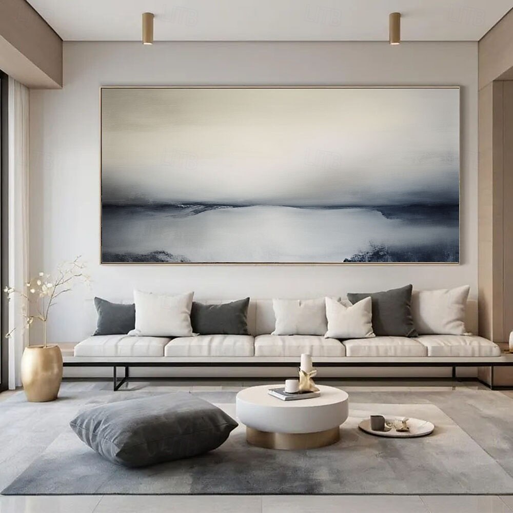 paesaggio astratto arte murale astratta grande dipinto astratto nero e grigio trama dorata arte astratta arredamento per la casa pittura regalo di inaugurazione della casa del 2026 a $97.99 –P2