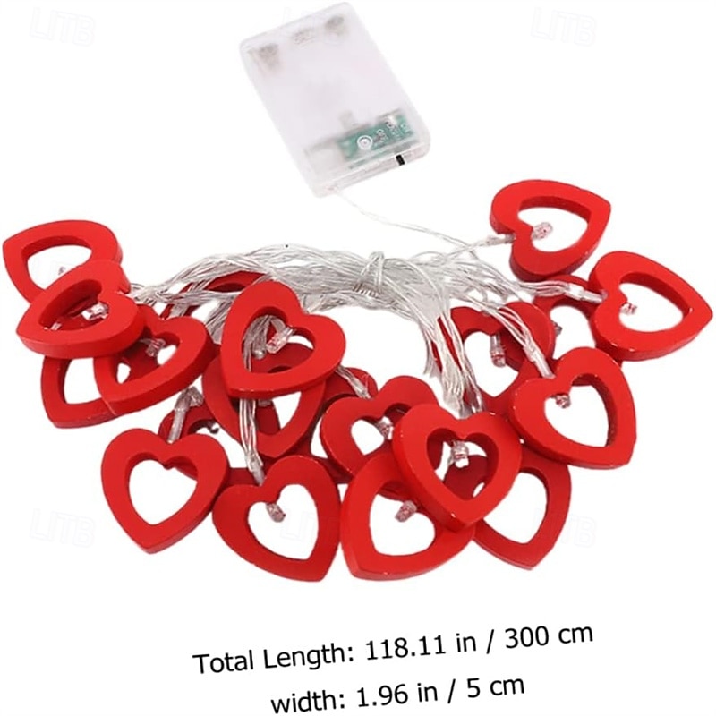 Cadena de luces LED con forma de corazón de San Valentín para una decoración romántica para bodas, fiestas, dormitorios y celebraciones del Día de San Valentín. 2026 - $16.99 –P6