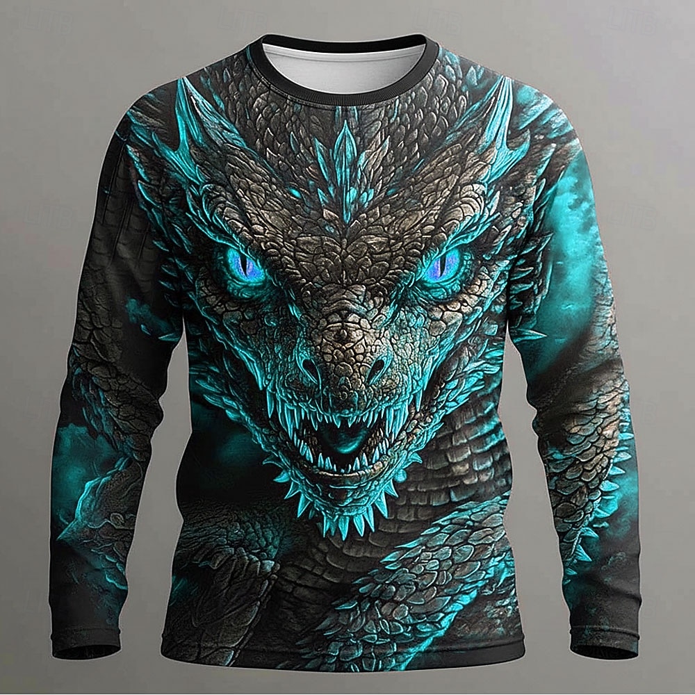Per uomo Animale Divertente Maglietta Manica Lunga maglietta Stampa 3D Girocollo Camicia Moda Essenziale Casuale Quotidiano Streetwear Blu Giallo Rosso Estate Primavera Abbigliamento S M L XL XXL XXXL del 2026 a $10.99 –P2