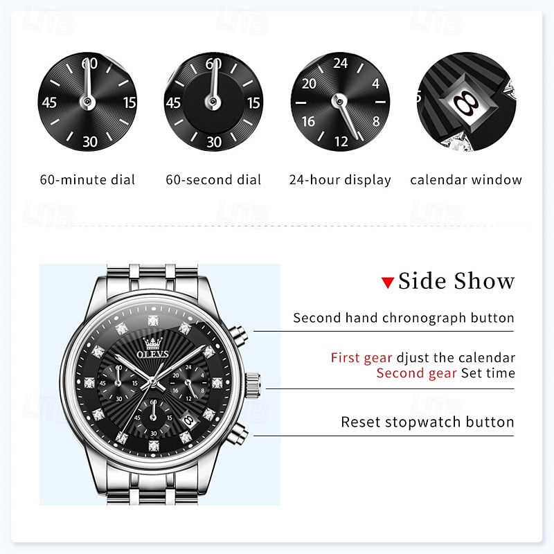 Cadeau de la fête des mères OLEVS montre-bracelet pour femmes calendrier lumineux décontracté montre en acier inoxydable de 2026 ? $41.99 –P10