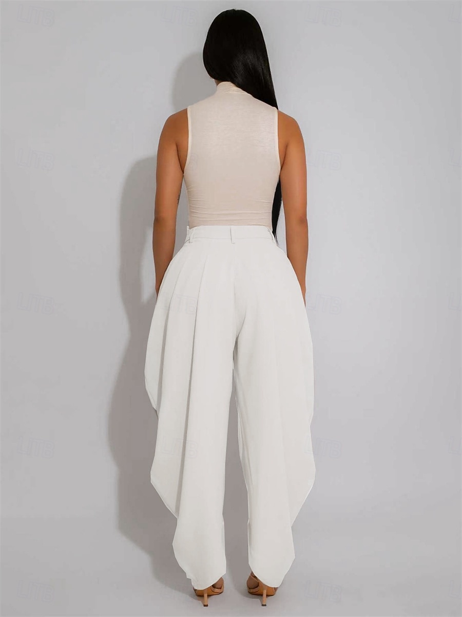 Mujer Fresco Chinos Elegante Vintage Moda Hasta el Tobillo Alta cintura Plano Bolsillo Cintura elástica Confortable Rígido Diario Hogar Exterior Naranja rojo Gris Rosáceo Negro Blanco Verano Primavera 2026 - $44.99 –P2