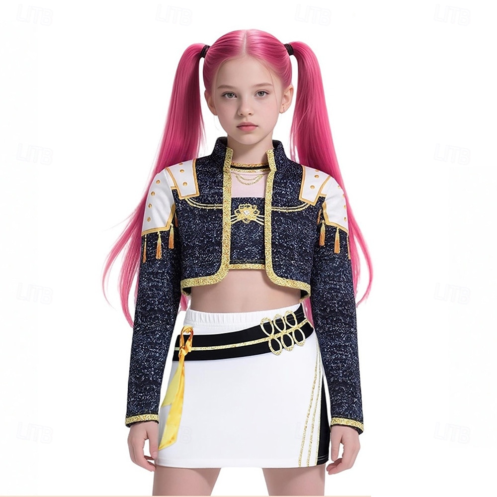 Kpop-inspiriert Von koreanischen Idolen inspiriert Popstar Kostüm Festkleidung Karnevalskostüm Virtuelles Idol for Mädchen Kinder Halloween Karneval Leistung Comic-Konzert Anime Expo 2026 - $34.99 –P3
