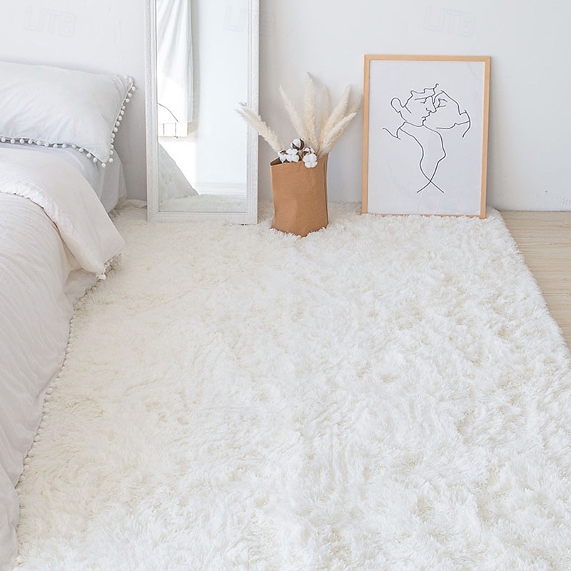 tappeto per camera da letto in stile nordico, tappeto morbido e decorativo per soggiorno, tavolino da caffè, comodino e arredamento per cameretta delle ragazze del 2026 a $24.99 –P18