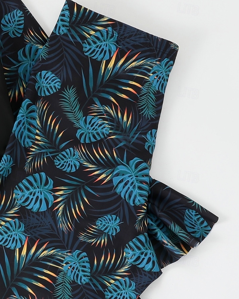 Жен. Стандартный Рашгард Купальные костюмы больших размеров Танкини и бикини для серфинга тропический Застегнуться УФ-защита Эластичный Длинный рукав Купальники Серфинг Дайвинг Плавание Лето 2026 - $39.99 –P10