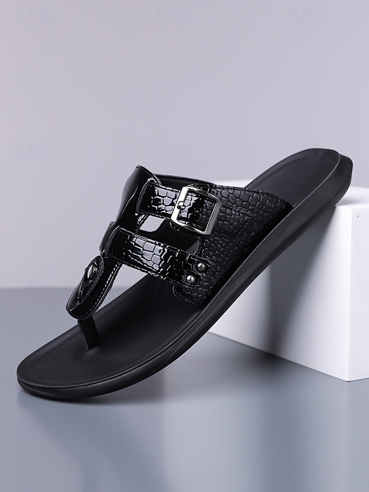 Sandales à enfiler bleues à motif crocodile pour homme – élégantes et confortables avec boucle réglable, idéales pour les sorties décontractées, les événements estivaux et les mariages. de 2026 ? $46.99 –P2