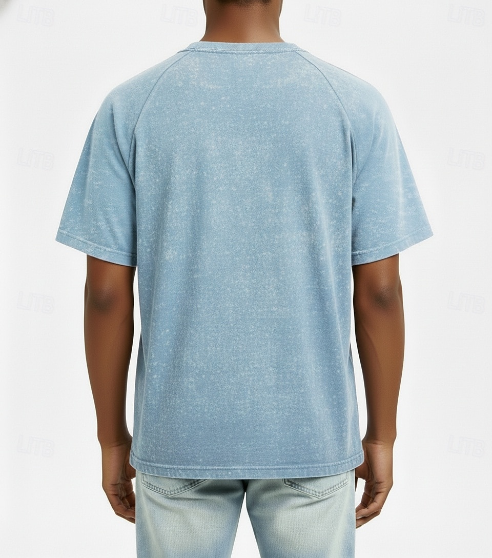 Męskie Koszulki Henley Top Koszulka bawełniana Wyprana koszula Krótki rękaw Jednokolorowe Równina Jeden kolor Zabytkowe Zakłopotany Zapiąć Wyblakły Gładkie Henley Codzienny Na zewnątrz Lato Wiosna Na 2026 - $20.99 –P4