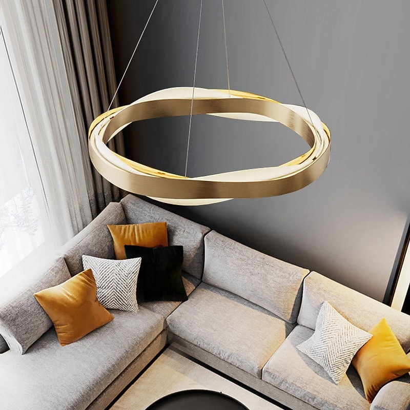 Nordic Modern Ring LED 3 Color 65/80cm Chandelier for Living Room Bedroom Dining Table Pendant Lamp Home Decor Lighting,Ceiling Pendant Light 2026 - $649.99 –P1