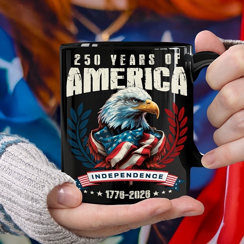 Taza del 250.º aniversario de Estados Unidos, regalo patriótico, taza de café de cerámica del semiquincentenario, 1776-2026, Estados Unidos 250, Día de la Independencia, regalo del 4 de julio para 2026 - $16.99 –P2
