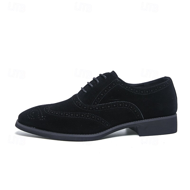 Pantofi de mireasă brogue maro închis pentru bărbați, din piele ecologică – pantofi de mireasă clasici și sofisticați pentru miri 2026 - $54.99 –P4