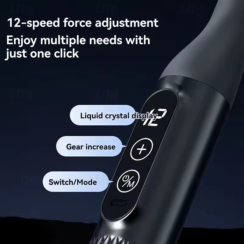 Многофункциональный перкуссионный массажер с длинной ручкой и двумя изгибающимися головками для шеи и вагинального массажа. 2026 - $57.99 –P7