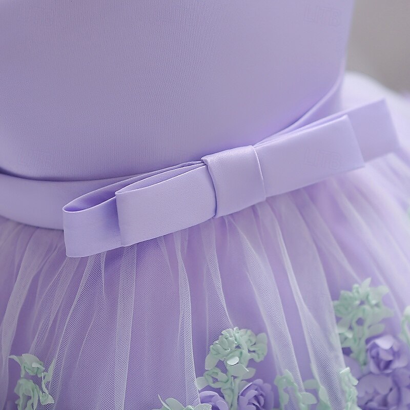 Bambini Ragazze Vestito da Festa Tinta unica Senza Maniche Compleanno festa di Natale Ricamato Principessa Dolce Poliestere Midi Vestito da Festa Estate Primavera 4-12 Anni Giallo Rosa Azzurro cielo del 2026 a $33.99 –P2