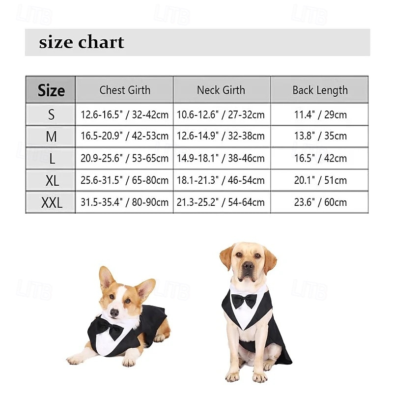 Esmoquin clásico con pajarita para perro grande 2026 - $28.99 –P7