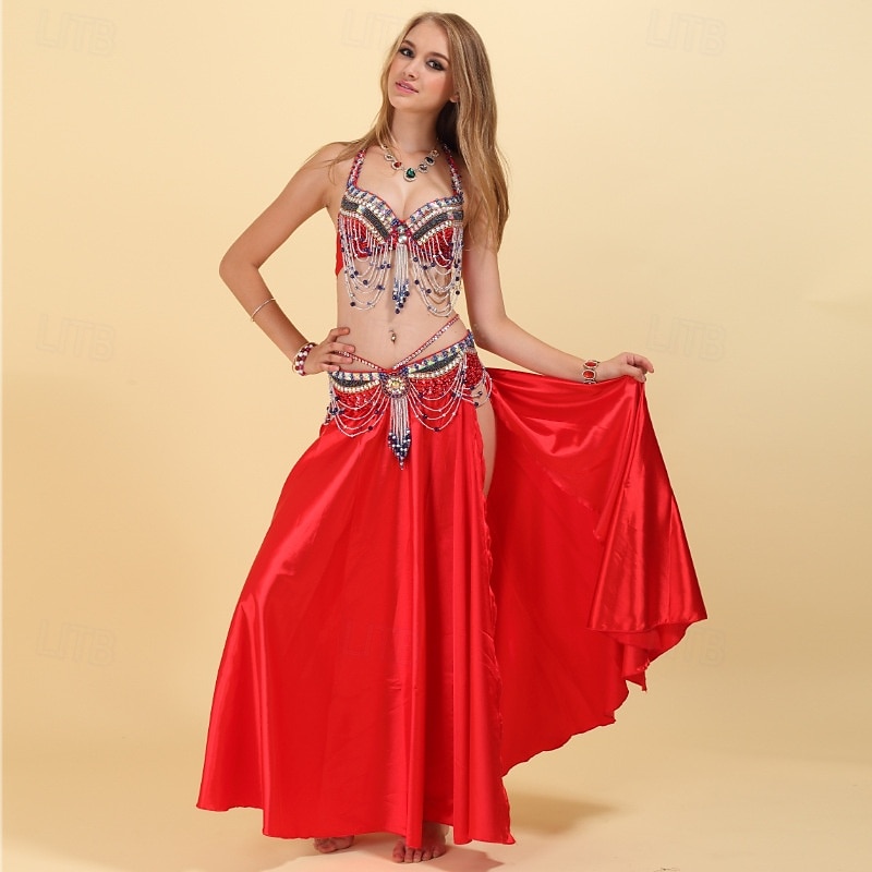 Samba Dancewear Glamorous Beaded Chain Sequin Belly Dance Costumel Performance Costume 2026 - €101.9 –P1