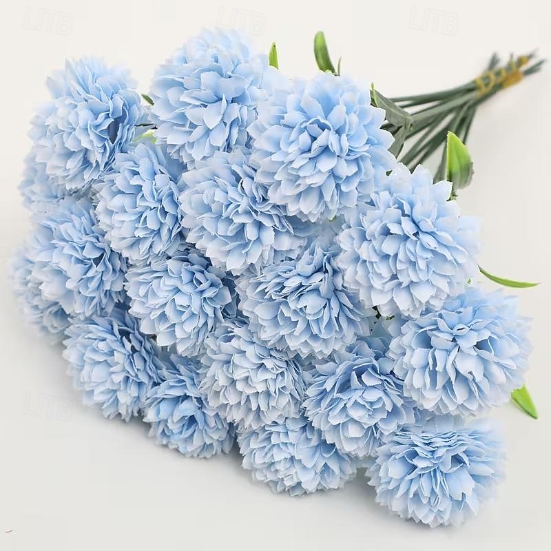 18 Bunches Multicolor Realistic Artificial Chrysanthemum Flowers - Maintenance-Free Faux Floral Arrangement Bouquet in White Red Pink Yellow Green-Gray - Suitable for Home Wedding Party Table Centerpiece 2026 - $16.99 –P10