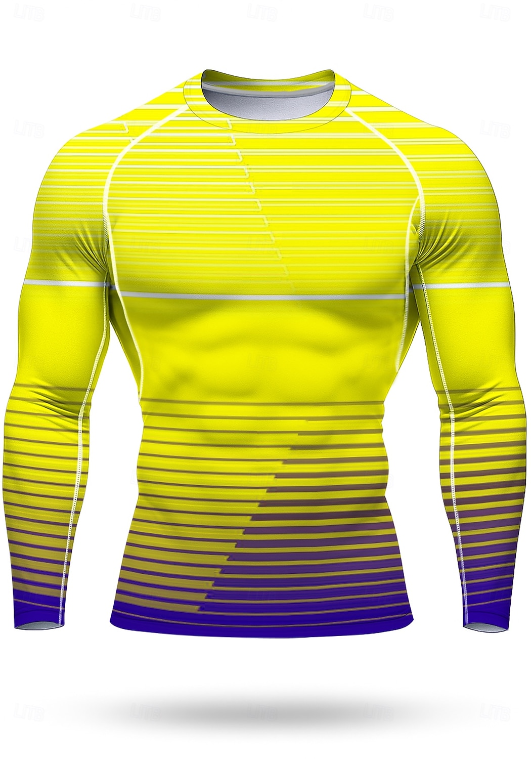 Муж. Футболка для бега Спортивная рубашка Фитнес-рубашка Рубашка тренировки Беговой верх Длинный рукав Футболка Футболка Лето Весна Осень Зима Геометрический принт UPF 50 Устойчивость к УФ УПФ 50 2026 - $18.99 –P4