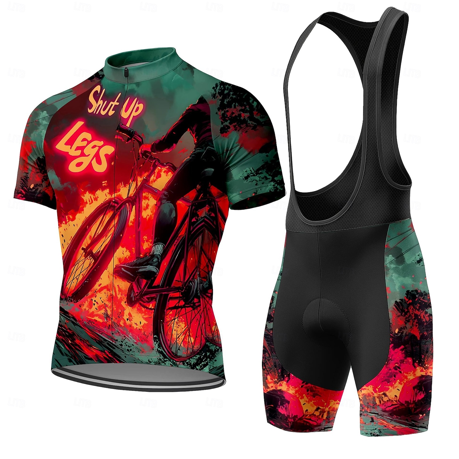 Ανδρικά Φανέλα ποδηλασίας Αθλητική φανέλα και σορτς ποδηλασίας Κοντομάνικο Ποδηλασία Βουνού Ποδηλασία Δρόμου Καλοκαίρι Άνοιξη Θαλασσί Ρουμπίνι Βυσσινί Κινούμενα σχέδια Πεπαλαιωμένο Ποδήλατο 2026 - $49.99 –P5