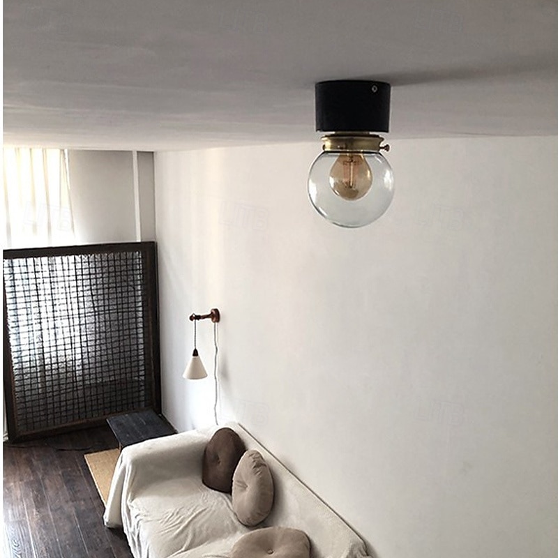 Современный простой потолочный светильник для коридора, креативный круглый стеклянный шар, рождественская тематика, 1 шт. 2026 - $79.99 –P1