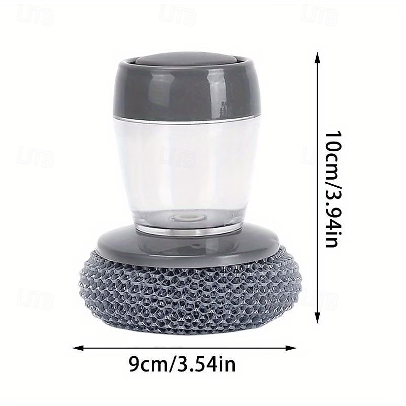 1 kartáč na nádobí s dávkovačem mýdla se 7 náhradními díly, kartáč na nádobí s dávkovačem mýdla, multifunkční čisticí nástroj lisovacího typu, prostorově úsporný čistič kuchyně/koupelny/grilu na 2026 - $16.99 –P11