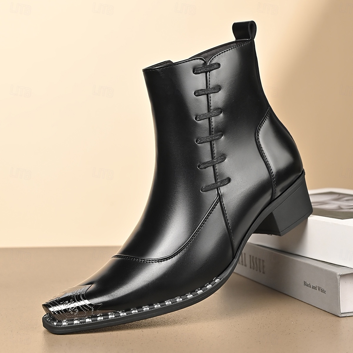 Мужские коричневые ботильоны из искусственной кожи с декоративной строчкой, элегантные свадебные туфли, идеально подходящие для жениха и гостей свадьбы. 2026 - $79.99 –P2