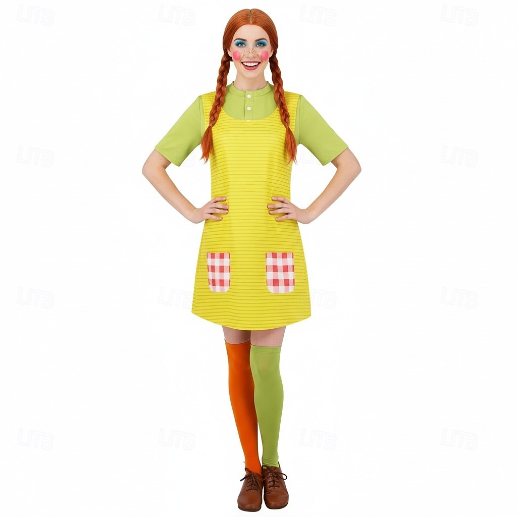 Karneval 2026 Kleid Ausgefallene Kostüme Lustiges rothaariges Mädchen Cosplay Erwachsene Damen Halloween Karneval Party Verkleiden 2026 - $49.99 –P1