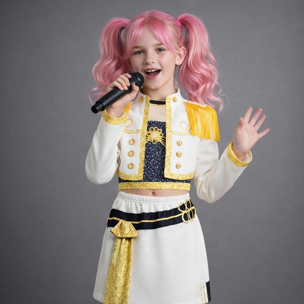Zainspirowane K-popem Zainspirowany koreańskim idolem Gwiazda popu Kostium Fantazyjne przebranie Wirtualny idol for Dla dziewczynek Dzieci Halloween Karnawał Spektakl Comic Con Anime Expo 2026 - $27.99 –P5