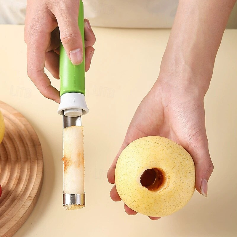 Strumento 2 in 1 per togliere il torsolo e pelare le mele, levatorsoli per peperoni rossi in acciaio inossidabile, levatorsoli multiuso per la cucina di casa, utensili da cucina per frutta e verdura del 2026 a $11.99 –P5