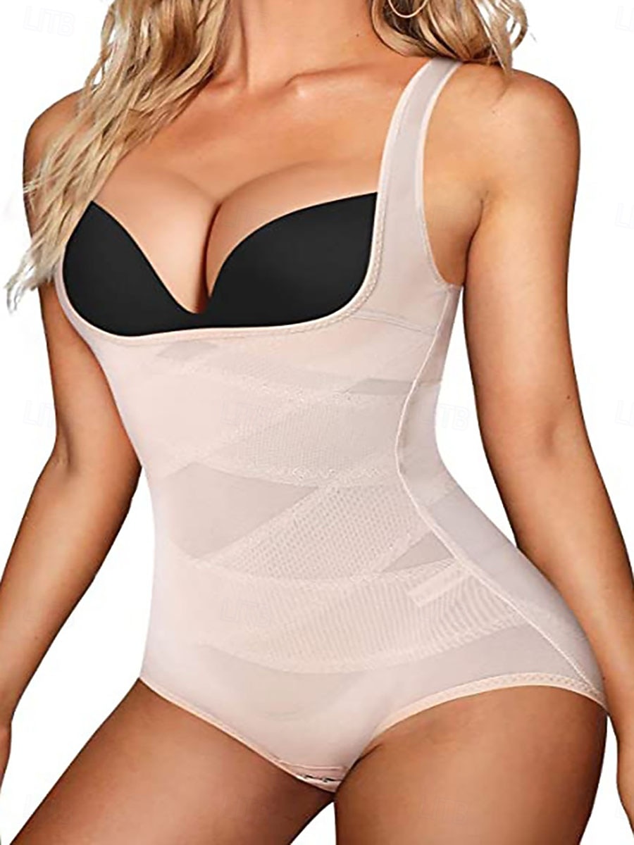 Per donna Intimo Modellante Moda Sexy Dolce Colore Puro Rete Bottoni Quotidiano Casa Vacanza Senza Maniche Nero Cachi Estate Primavera Autunno Inverno Vestibilità regolare del 2026 a $21.99 –P4