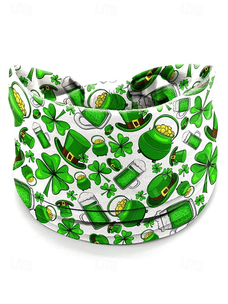 Damhårband med polyestertryck, flermönster med shamrockmönster för St. Patricks dag, stretchig och andningsbar festivalstil för högtidsfiranden, parader och vardagskläder 2026 - QAR 30.48 –P7
