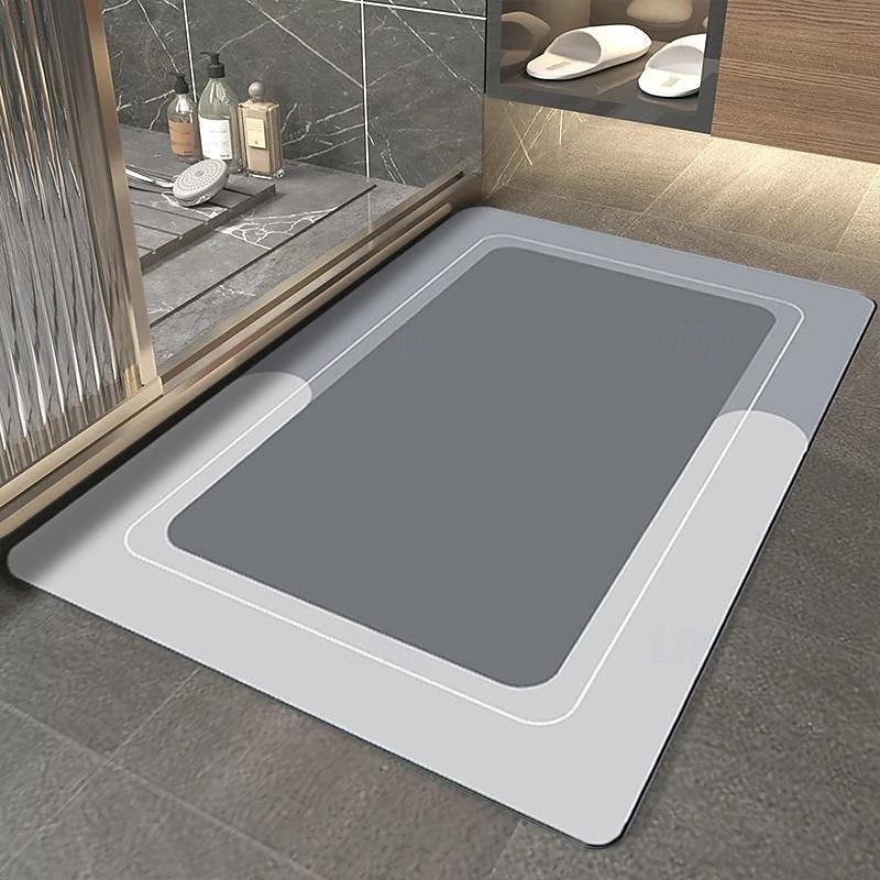 Kieselgur-saugfähige Badematte, rutschfeste Duschmatte, schnelltrocknende WC-Fußmatte für Badezimmer und Waschräume 2026 - $18.99 –P3