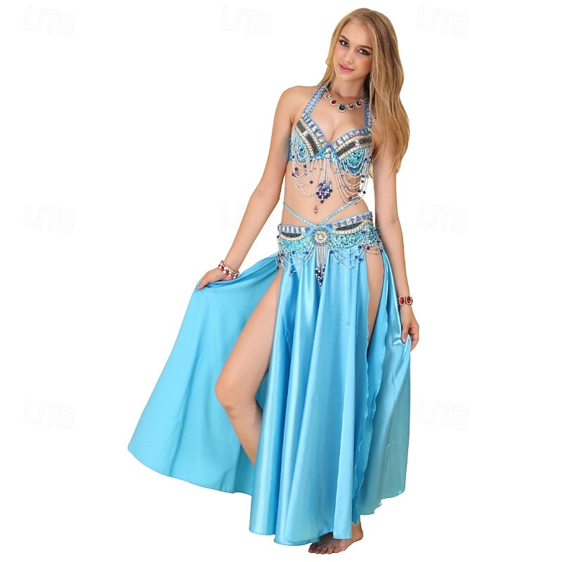 Samba Dancewear Glamorous Beaded Chain Sequin Belly Dance Costumel Performance Costume 2026 - €101.9 –P2