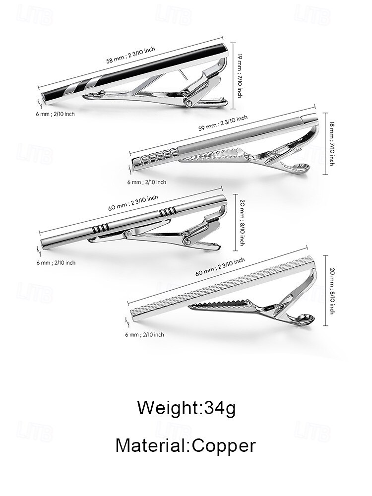 Men's Alloy Tie Clip – Multiple Styles for Weddings & Business Occasions – Elegant & Durable Design 2026 - $11.99 –P10