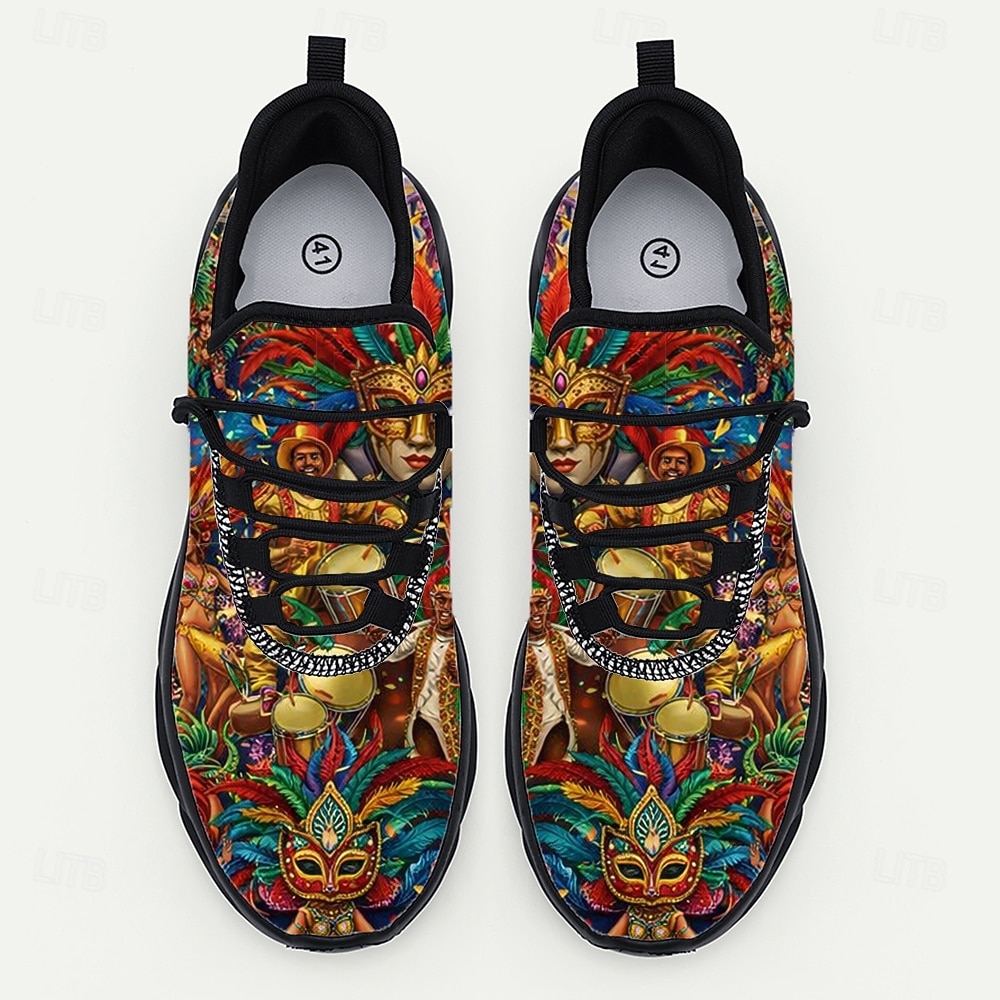 sneakers colorate da uomo per il carnevale: in similpelle con motivi audaci, perfette per il carnevale, gli eventi del carnevale e le celebrazioni festive del 2026 a $42.99 –P6