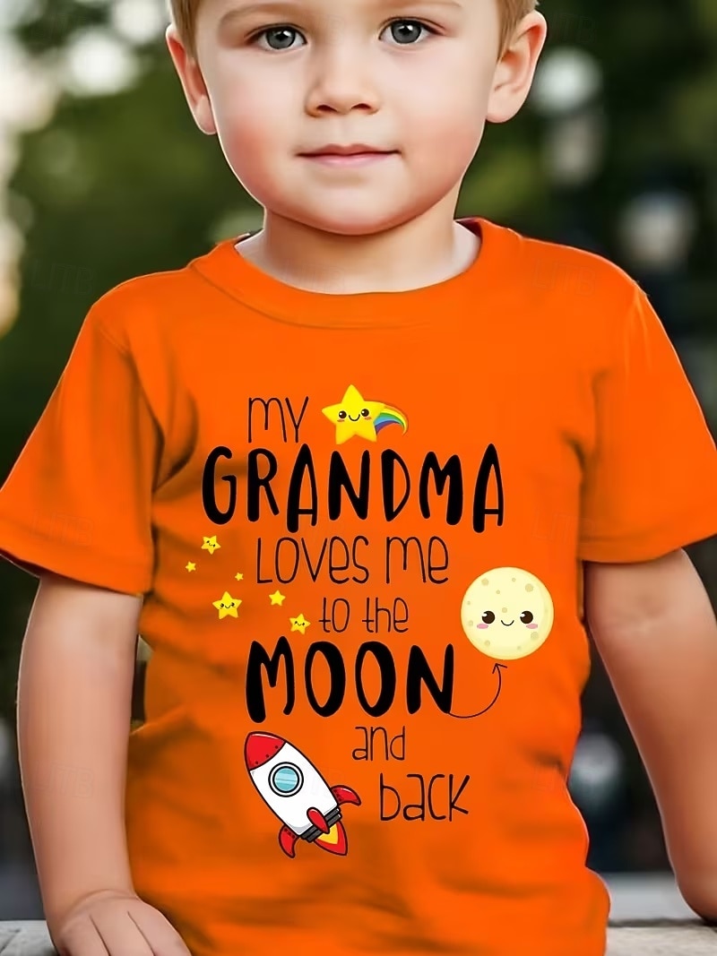 Мальчики 3D Графика Буквы ракета Футболка С короткими рукавами 3D печать Лето Весна Спорт Мода Уличный стиль Дети 4-12 лет Вырез под горло Повседневные на открытом воздухе Стандартный 2026 - $18.49 –P6