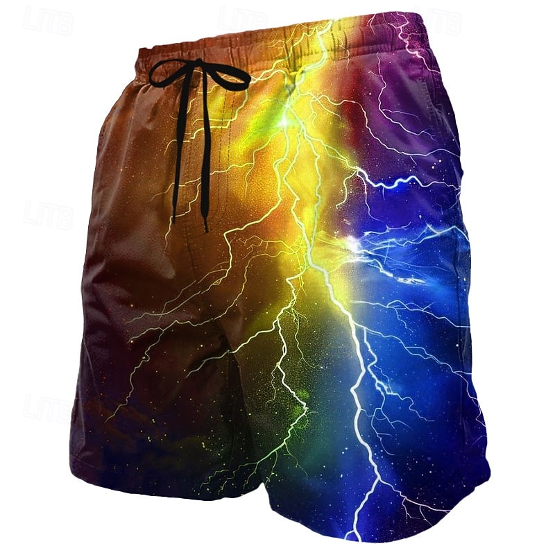 Bărbați Fulger Culoare gradient Strălucire neon Boxeri înot Pantaloni Scurți de Înot Pantaloni Scurti Talie medie Casual În aer liber Vacanță Zilnice Buzunare laterale Căptușeală din plasă Talie 2026 - $20.99 –P4
